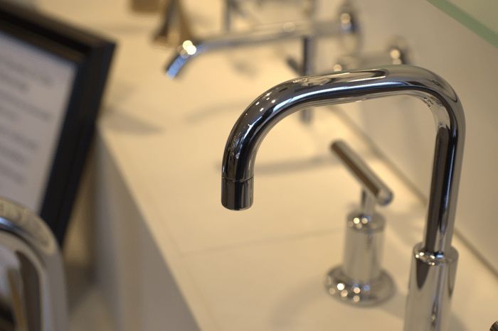 Hajoca Plumbing Supply Hendersonville Showroom interior silver sink faucets