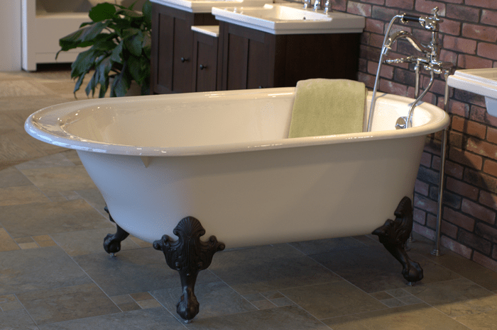 Hajoca Plumbing Supply Hendersonville Showroom interior free-standing bathtub